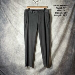 Lauren Ralph Lauren Dark Gray Dress Pants 34x29 Pleated Front Classic Fit Slacks